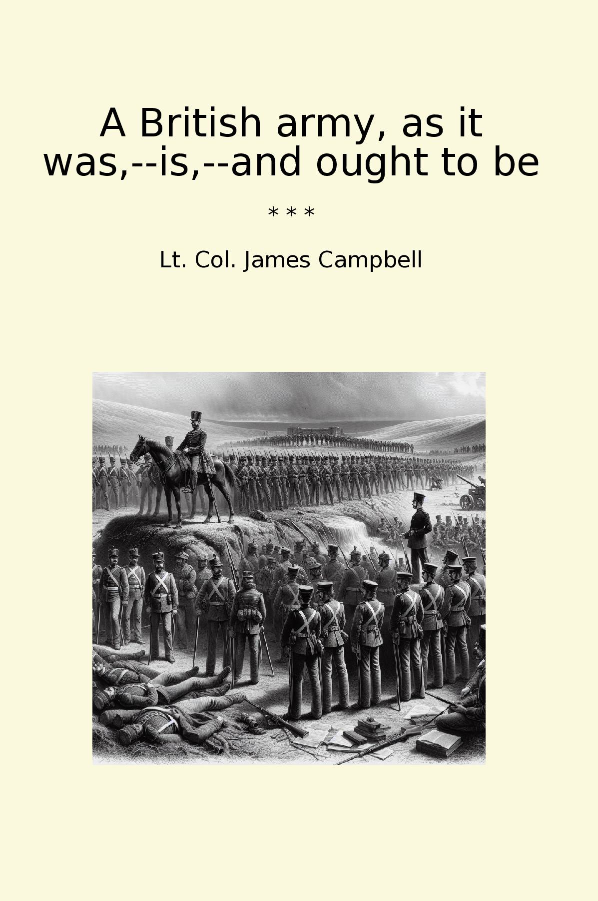 A British army, as it was,--is,--and ought to be