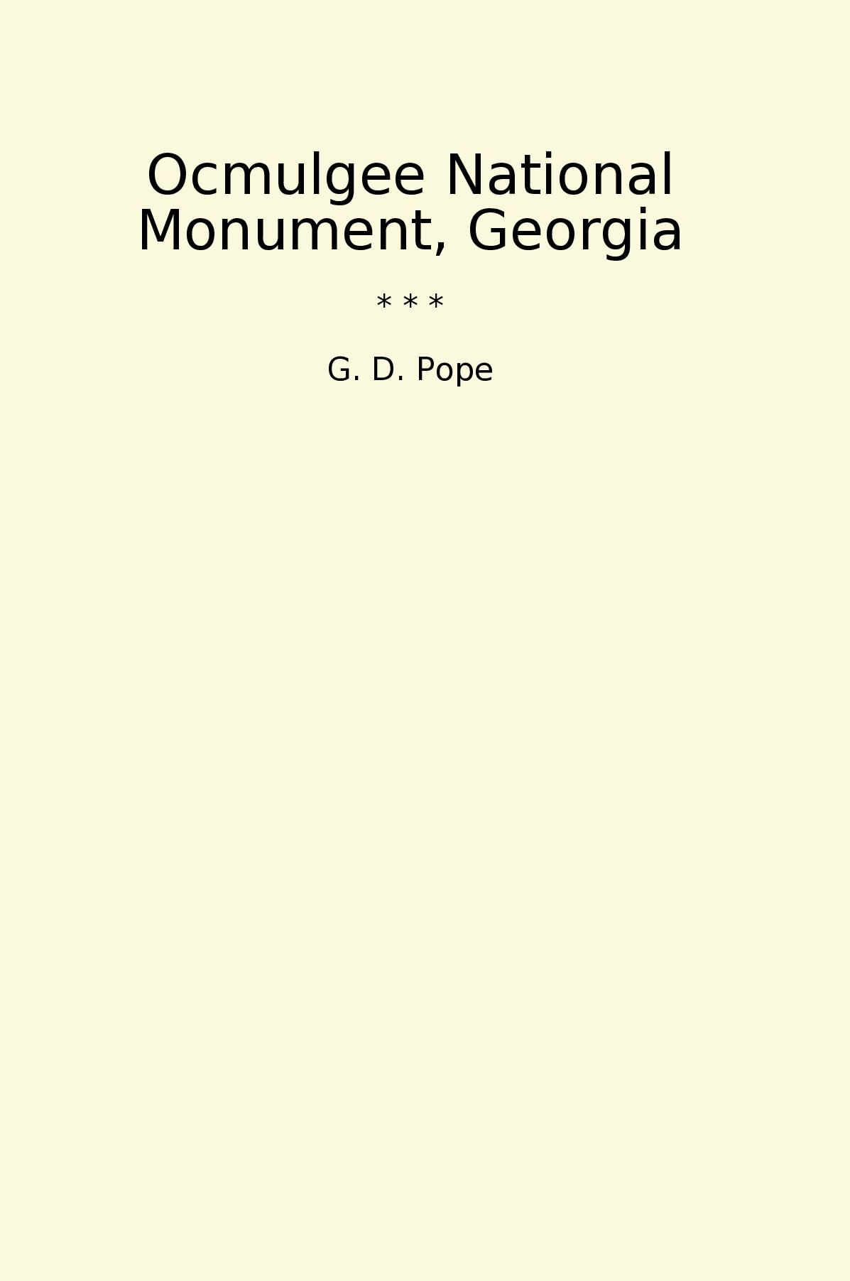 Ocmulgee National Monument, Georgia
