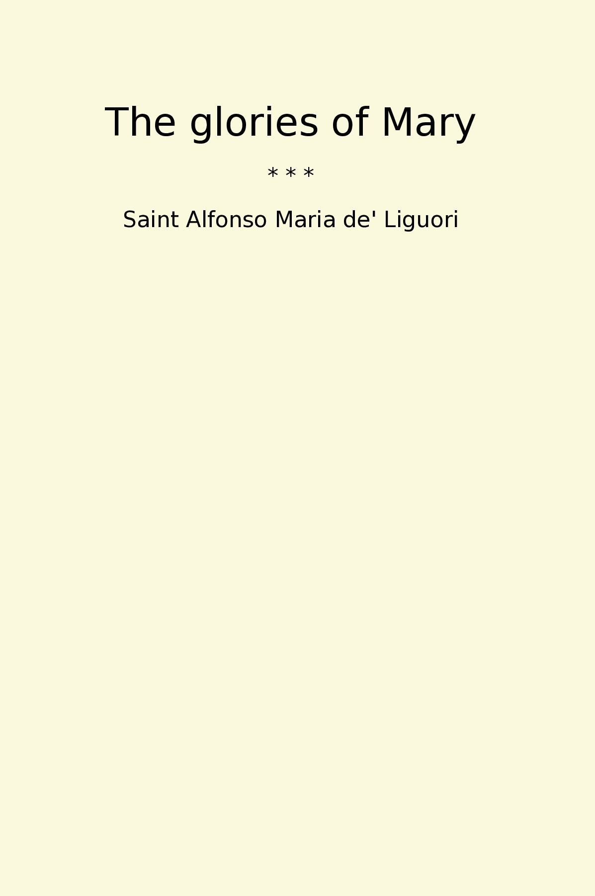 The glories of Mary