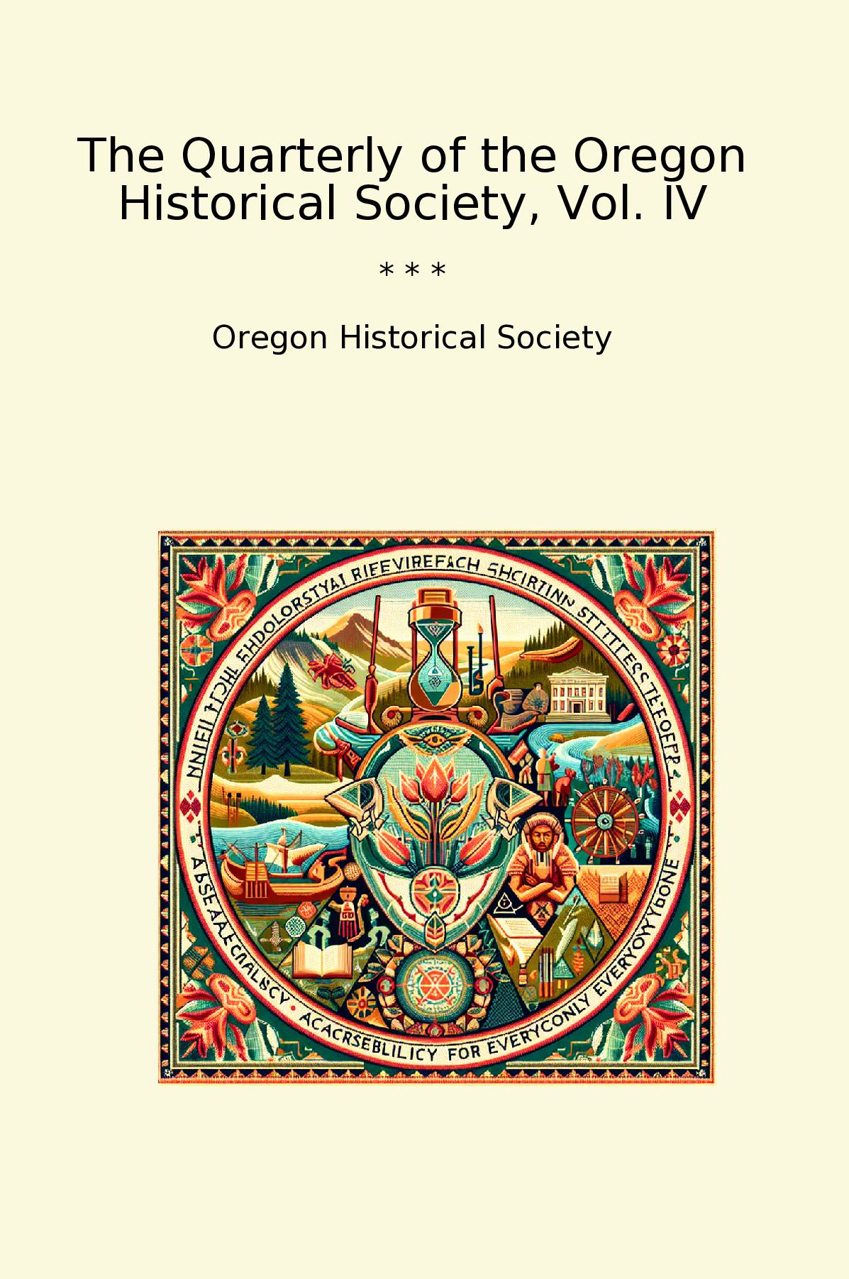 The Quarterly of the Oregon Historical Society, Vol. IV