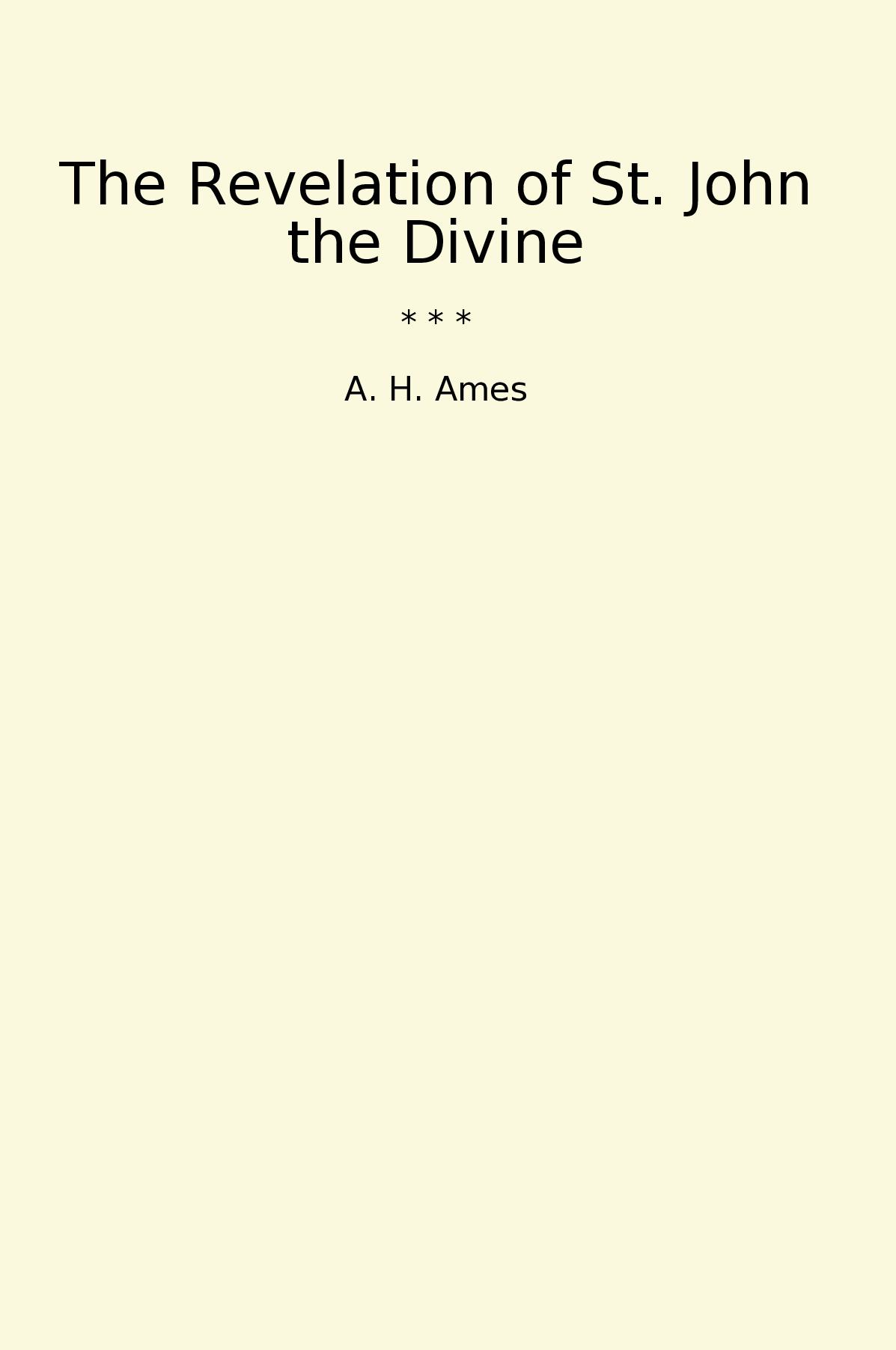 The Revelation of St. John the Divine
