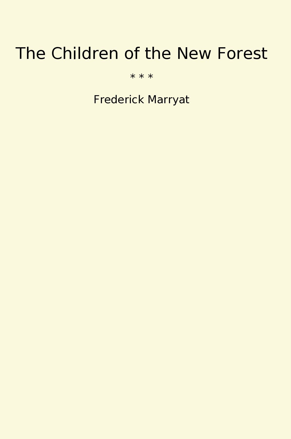 The Children of the New Forest