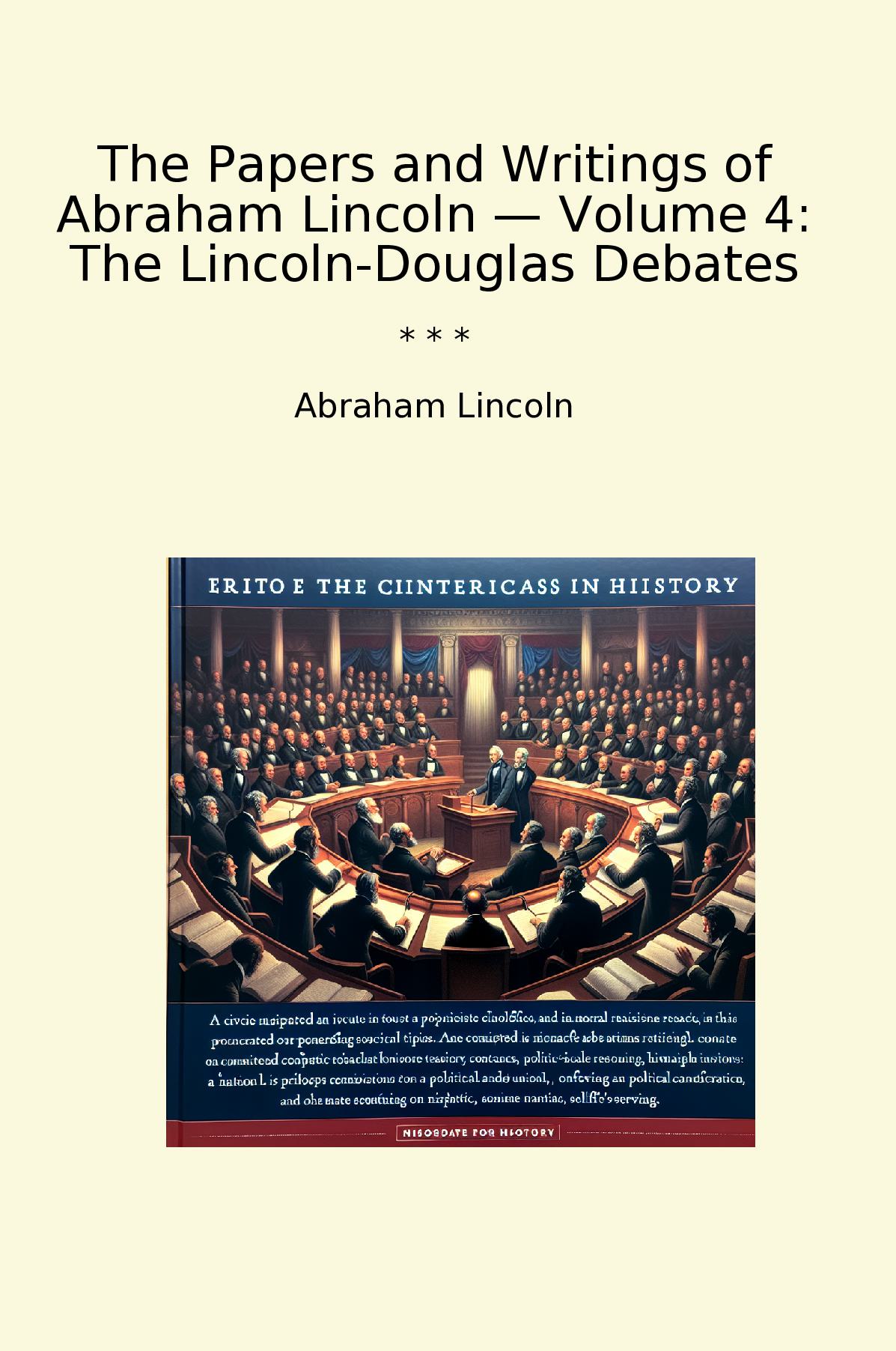 The Papers and Writings of Abraham Lincoln — Volume 4: The Lincoln-Douglas Debates