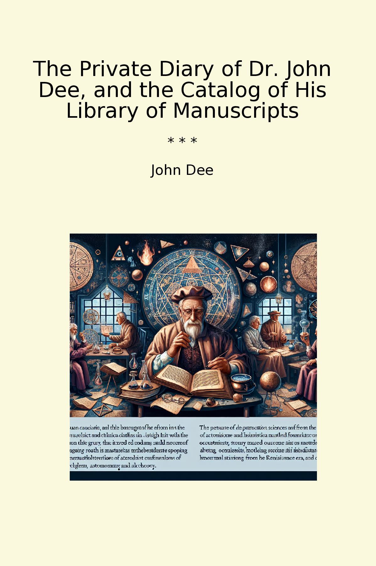 The Private Diary of Dr. John Dee, and the Catalog of His Library of Manuscripts