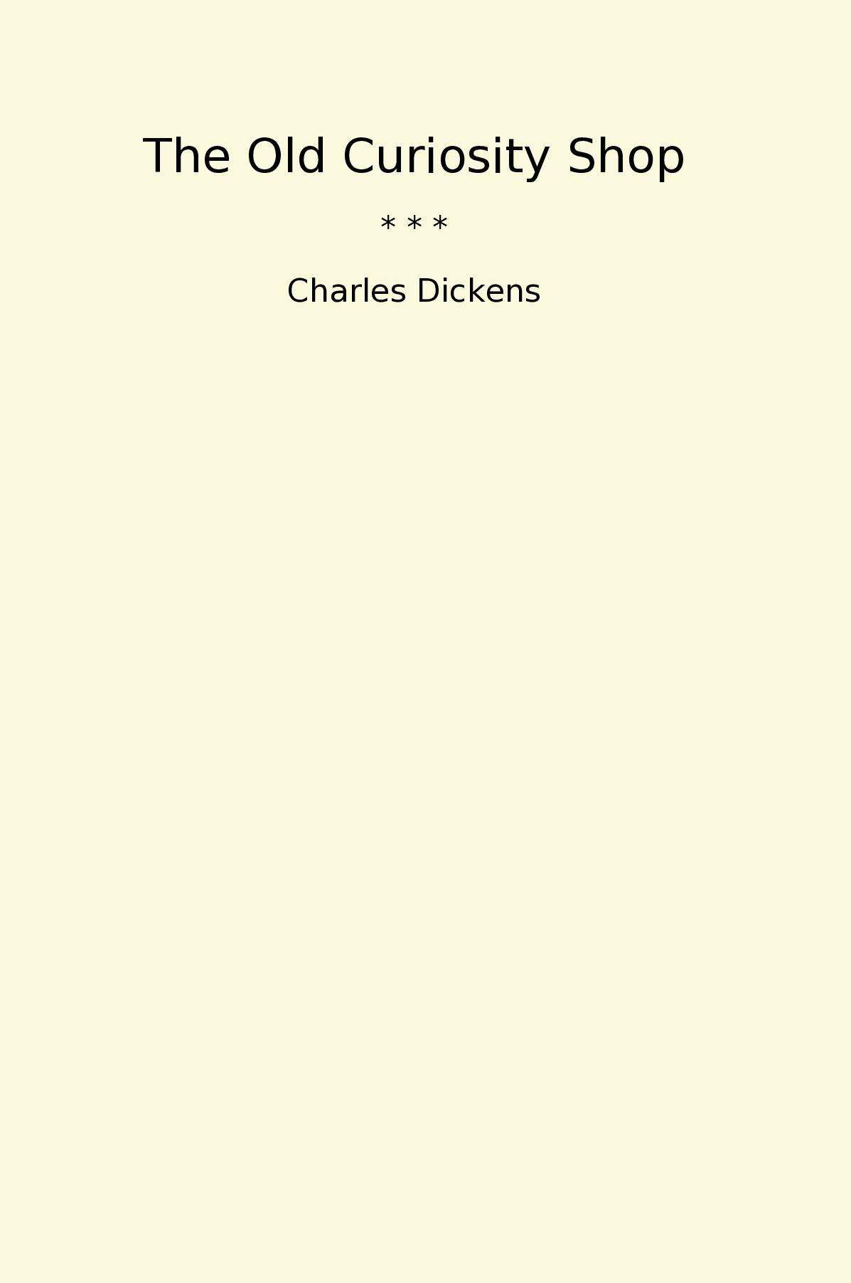 The Old Curiosity Shop