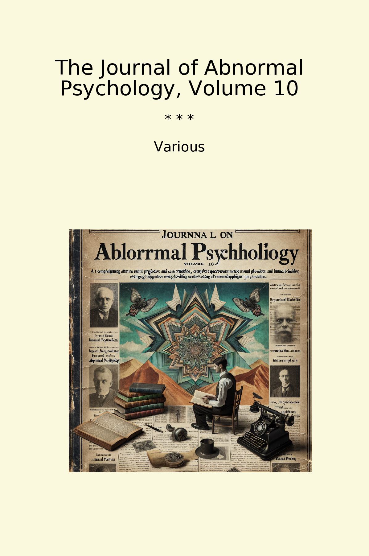 The Journal of Abnormal Psychology, Volume 10