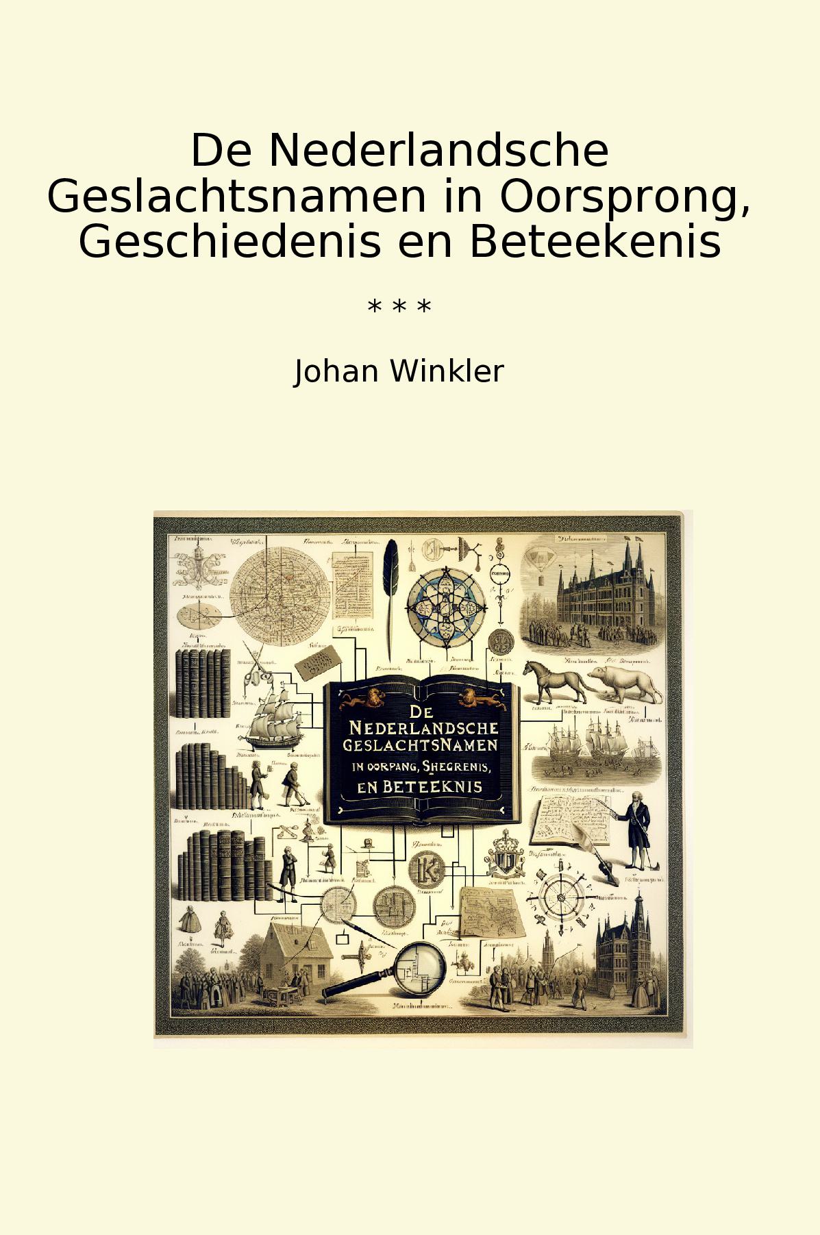 De Nederlandsche Geslachtsnamen in Oorsprong, Geschiedenis en Beteekenis