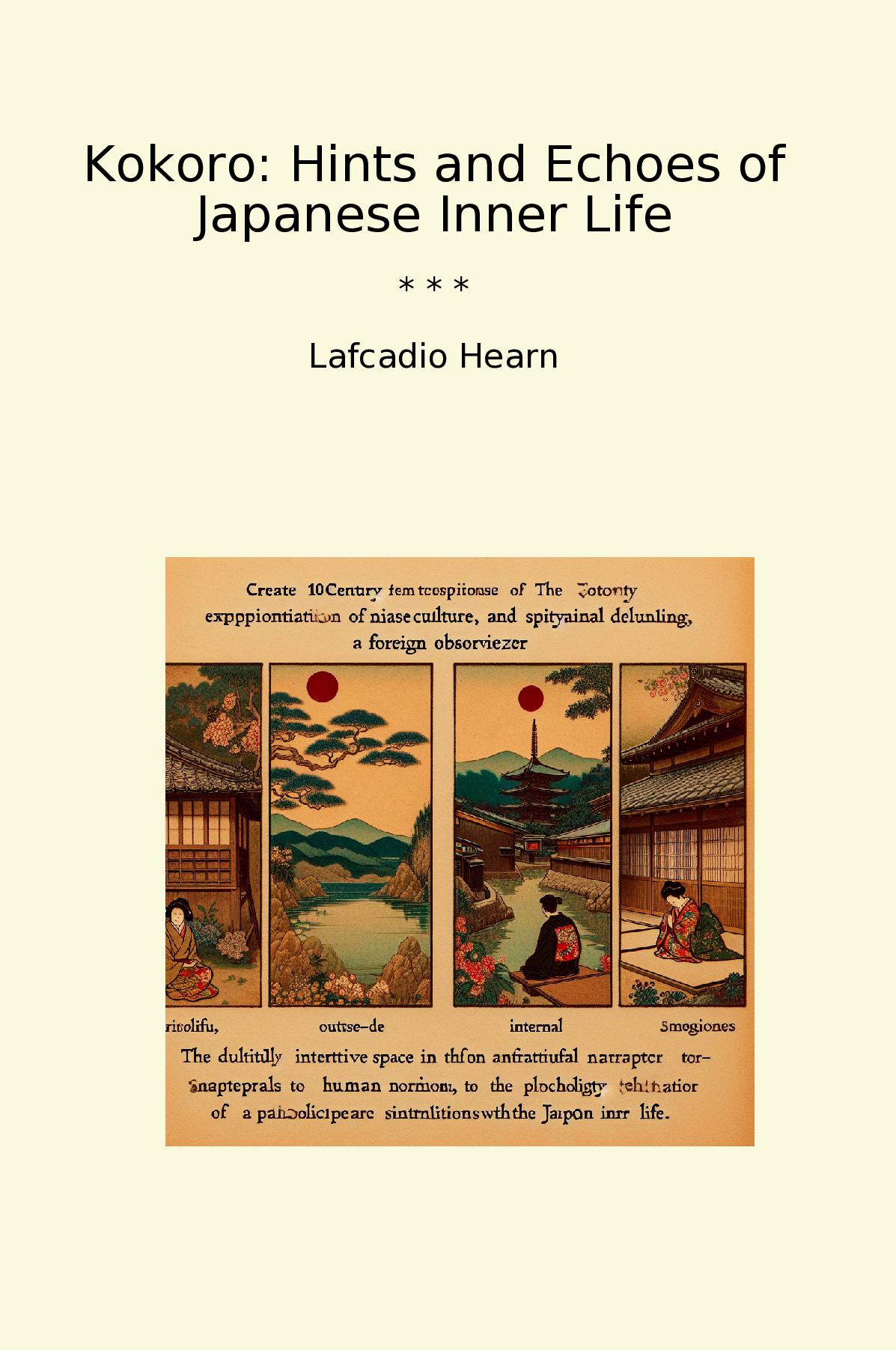 Kokoro: Hints and Echoes of Japanese Inner Life