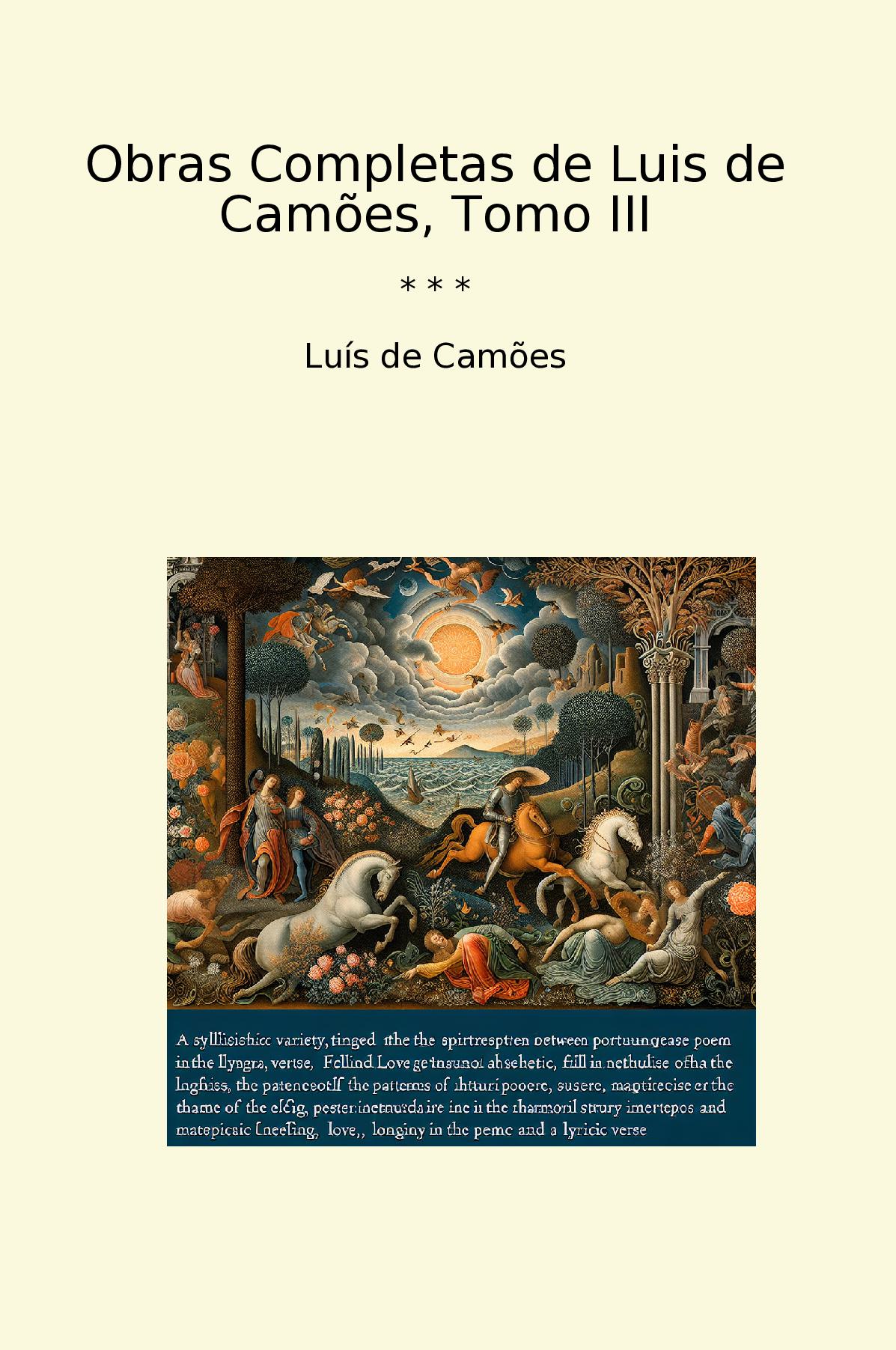 Obras Completas de Luis de Camões, Tomo III