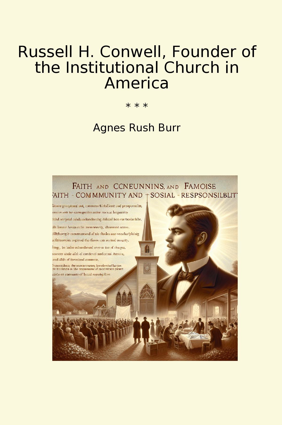 Russell H. Conwell, Founder of the Institutional Church in America