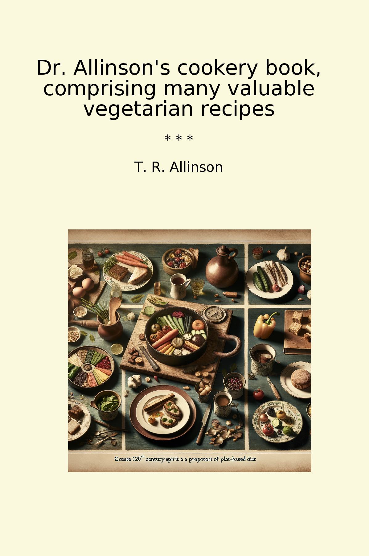 Dr. Allinson's cookery book, comprising many valuable vegetarian recipes