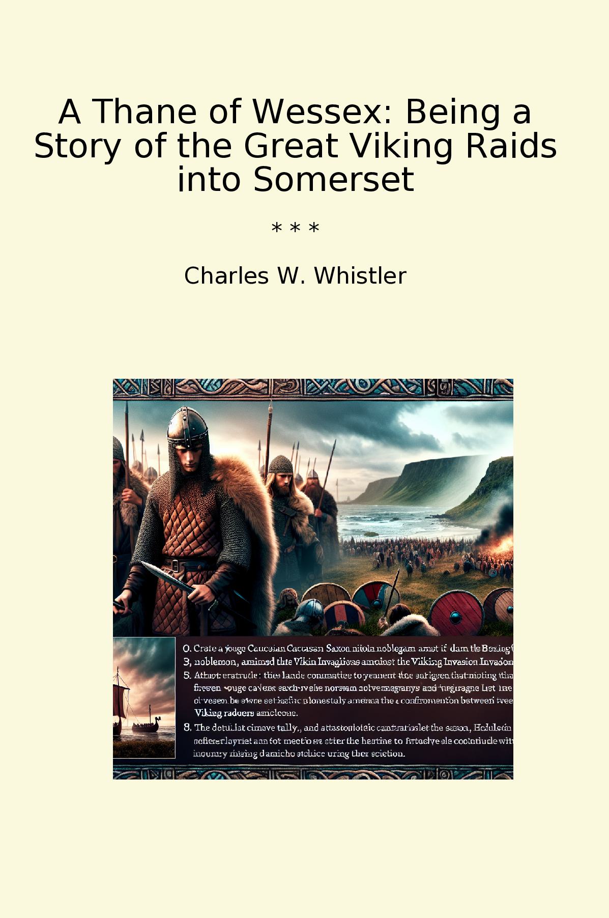 A Thane of Wessex: Being a Story of the Great Viking Raids into Somerset