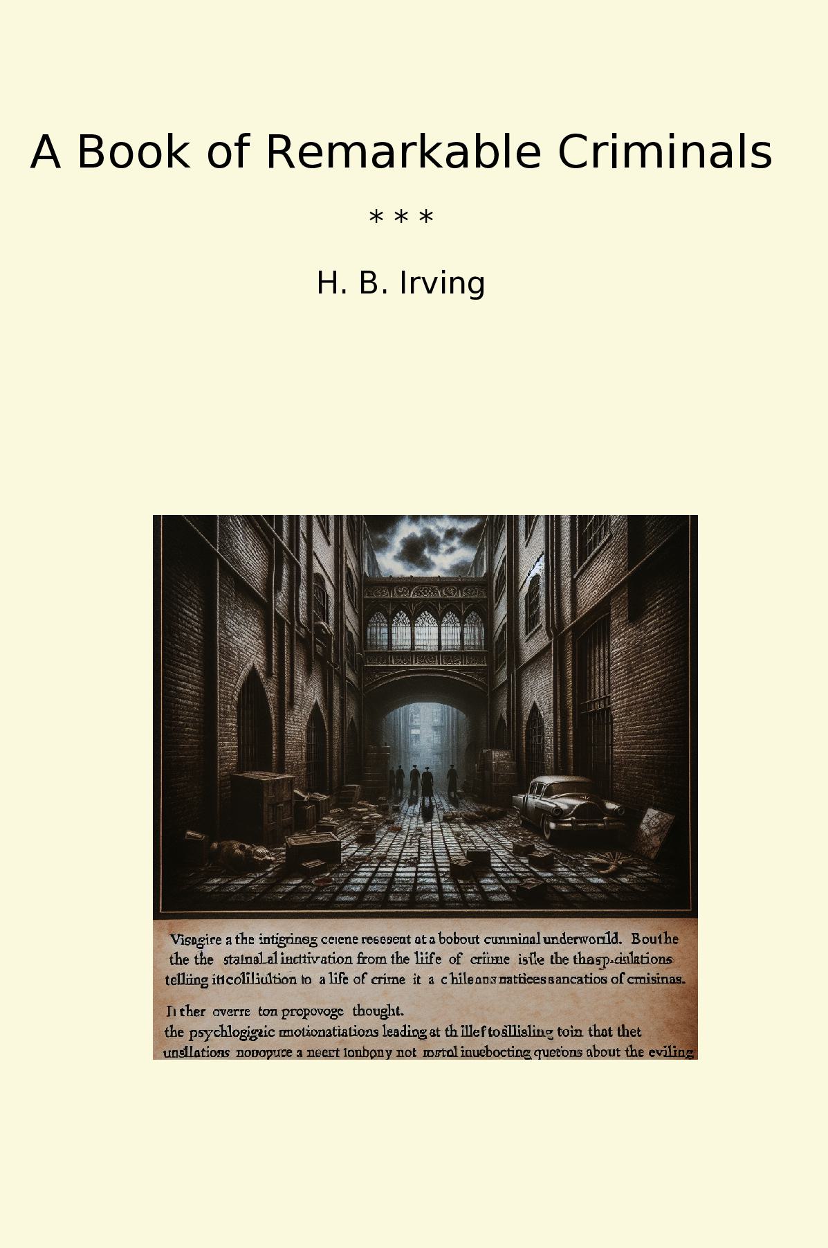A Book of Remarkable Criminals