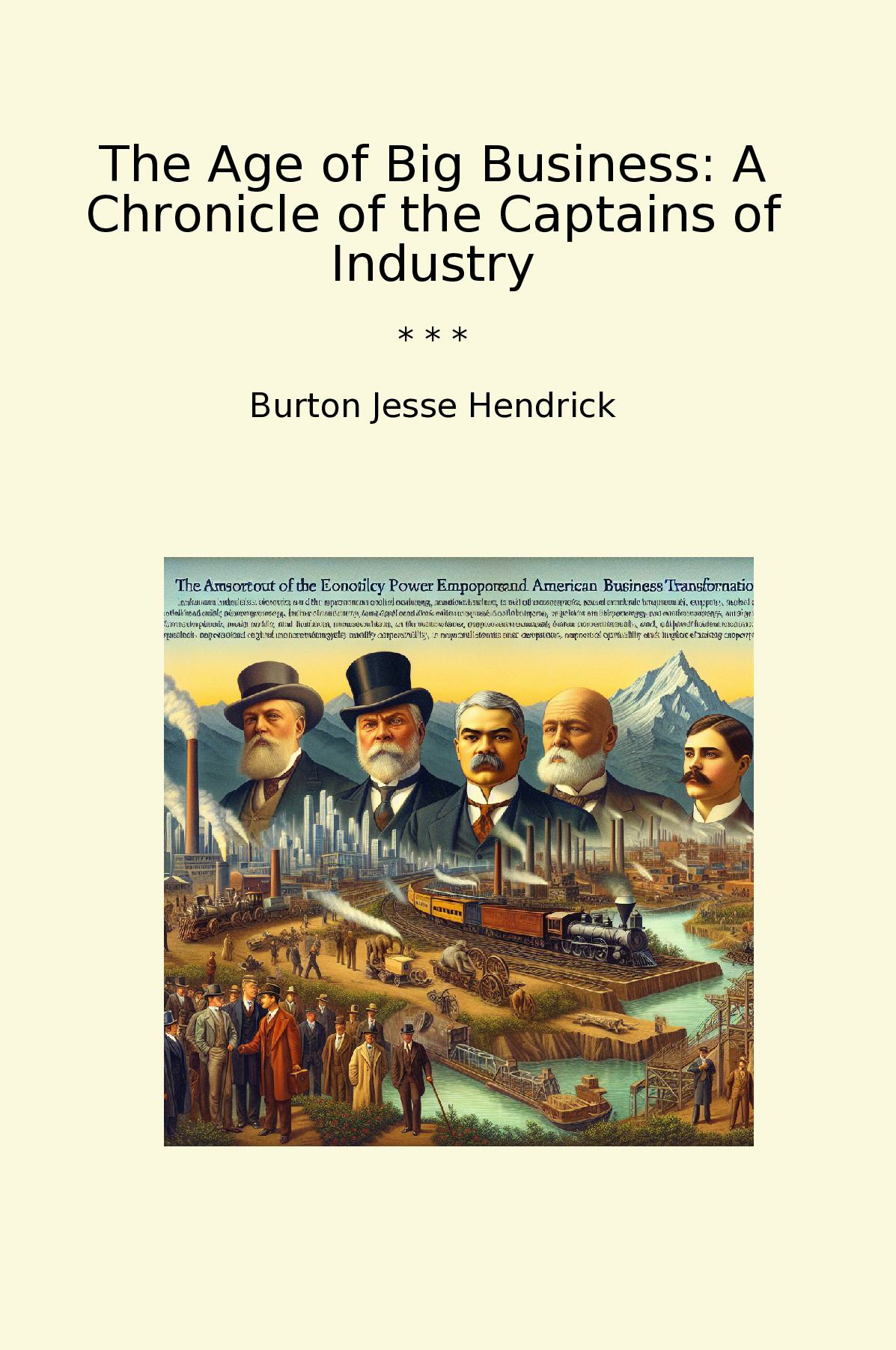 The Age of Big Business: A Chronicle of the Captains of Industry