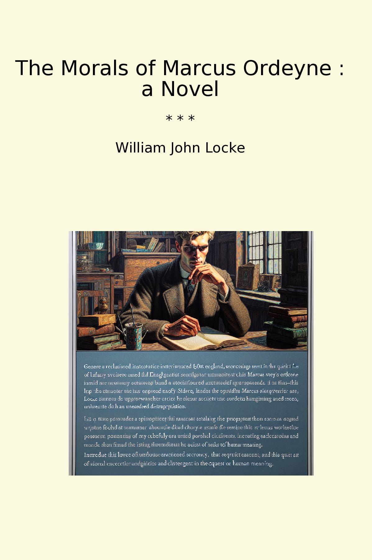 The Morals of Marcus Ordeyne : a Novel