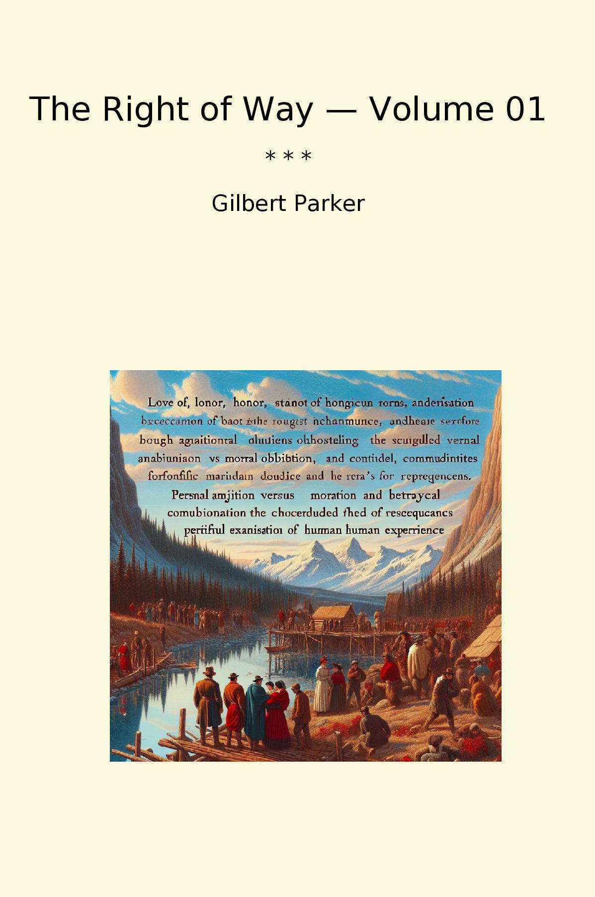 The Right of Way — Volume 01