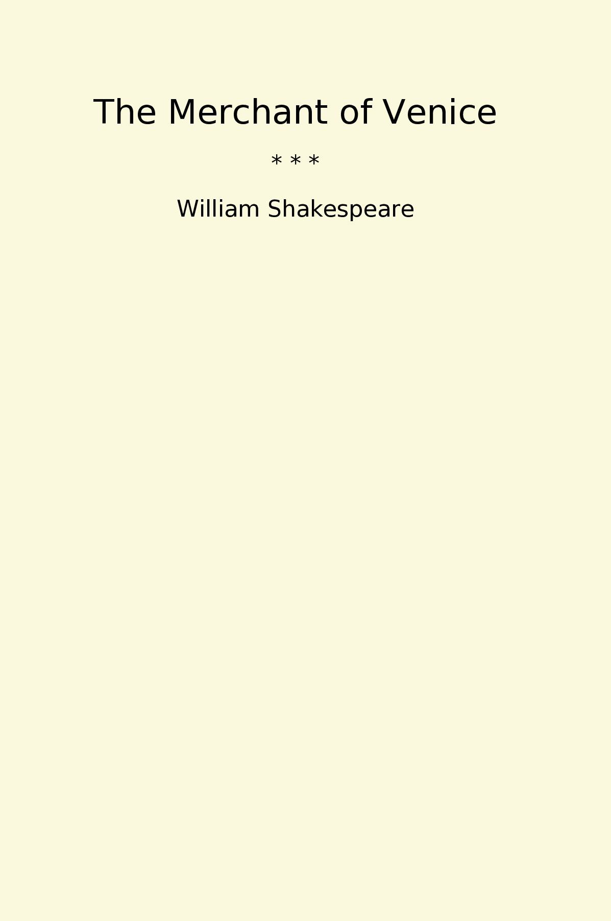 The Merchant of Venice