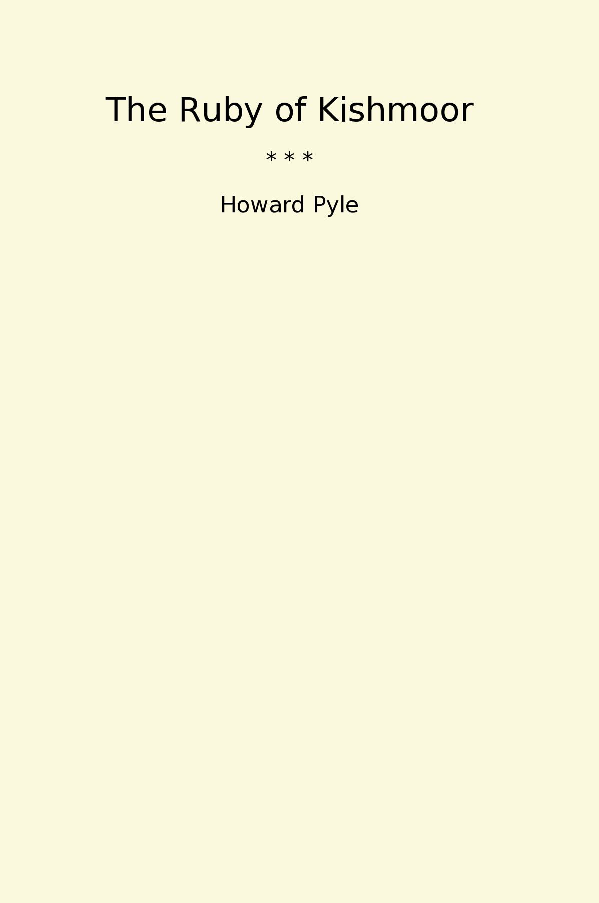 The Ruby of Kishmoor