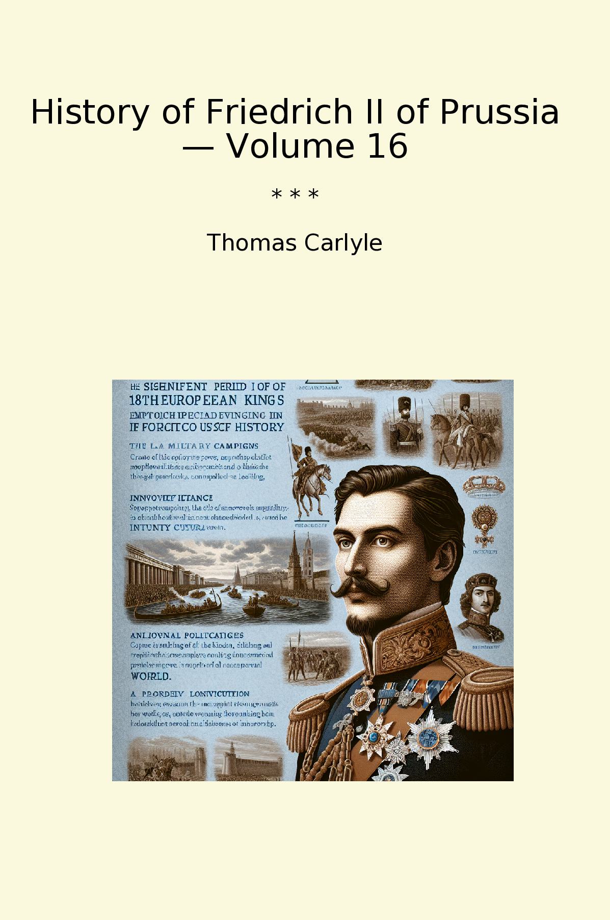 History of Friedrich II of Prussia — Volume 16