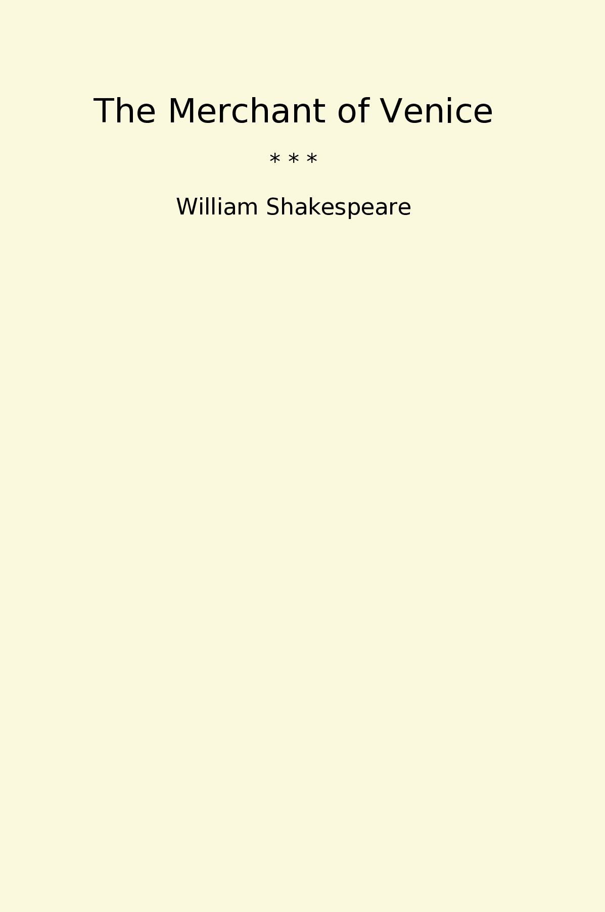 The Merchant of Venice