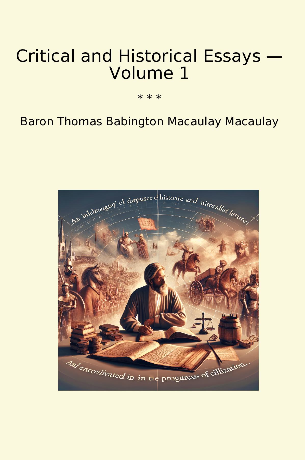 Critical and Historical Essays — Volume 1