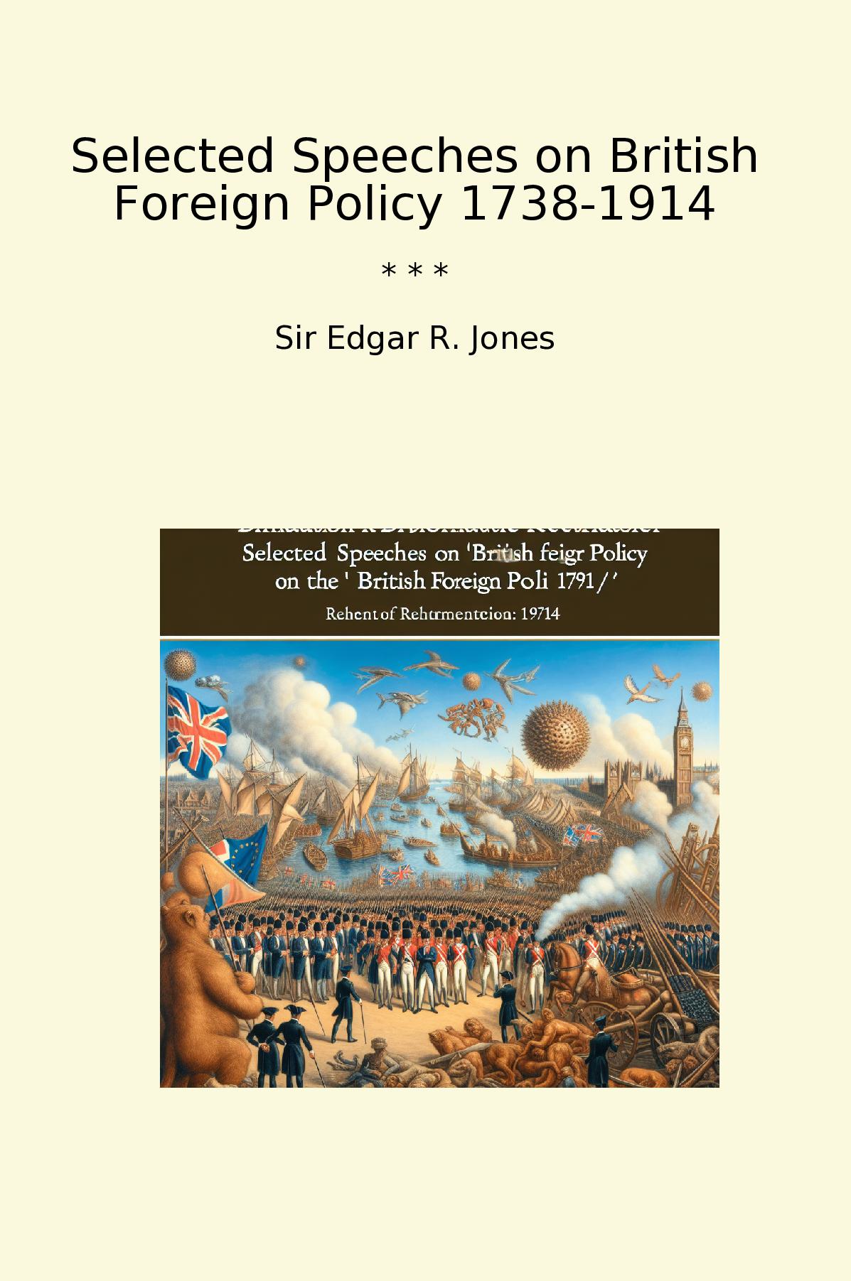 Selected Speeches on British Foreign Policy 1738-1914