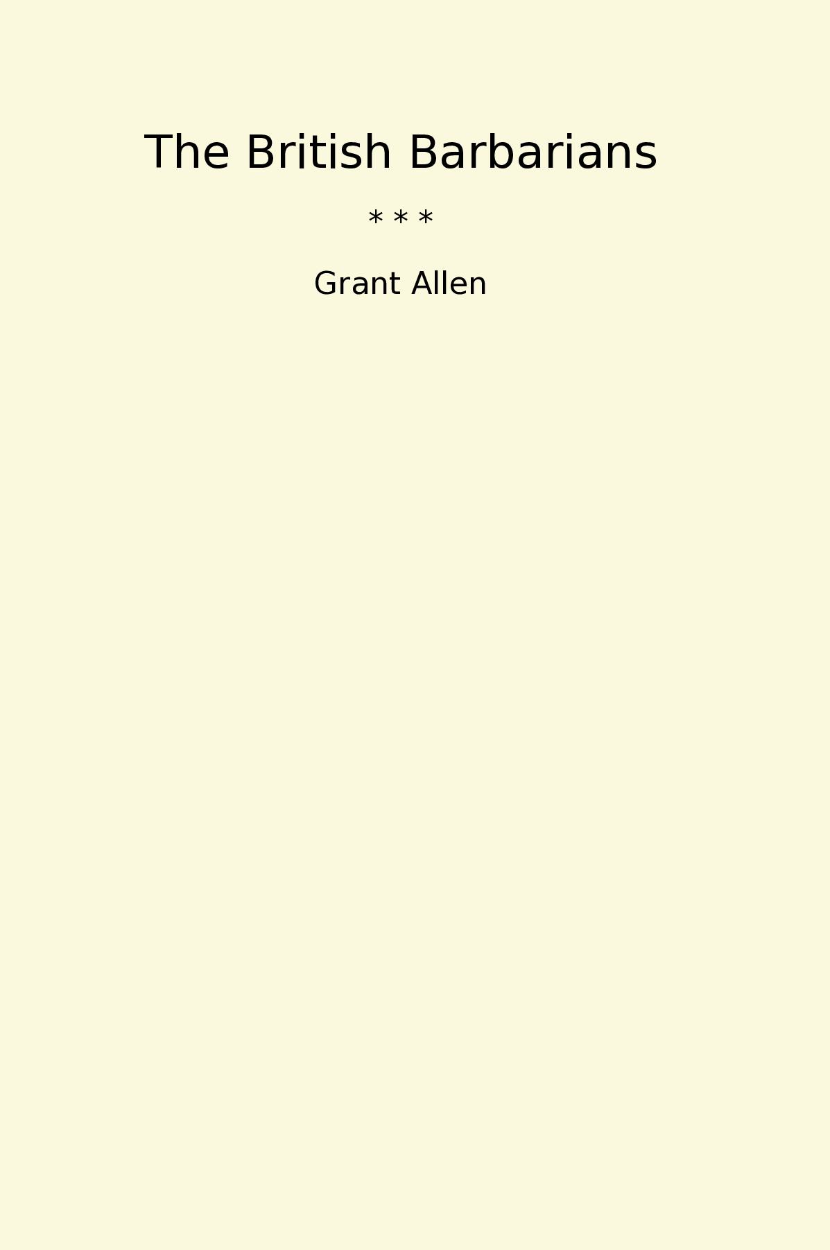 The British Barbarians