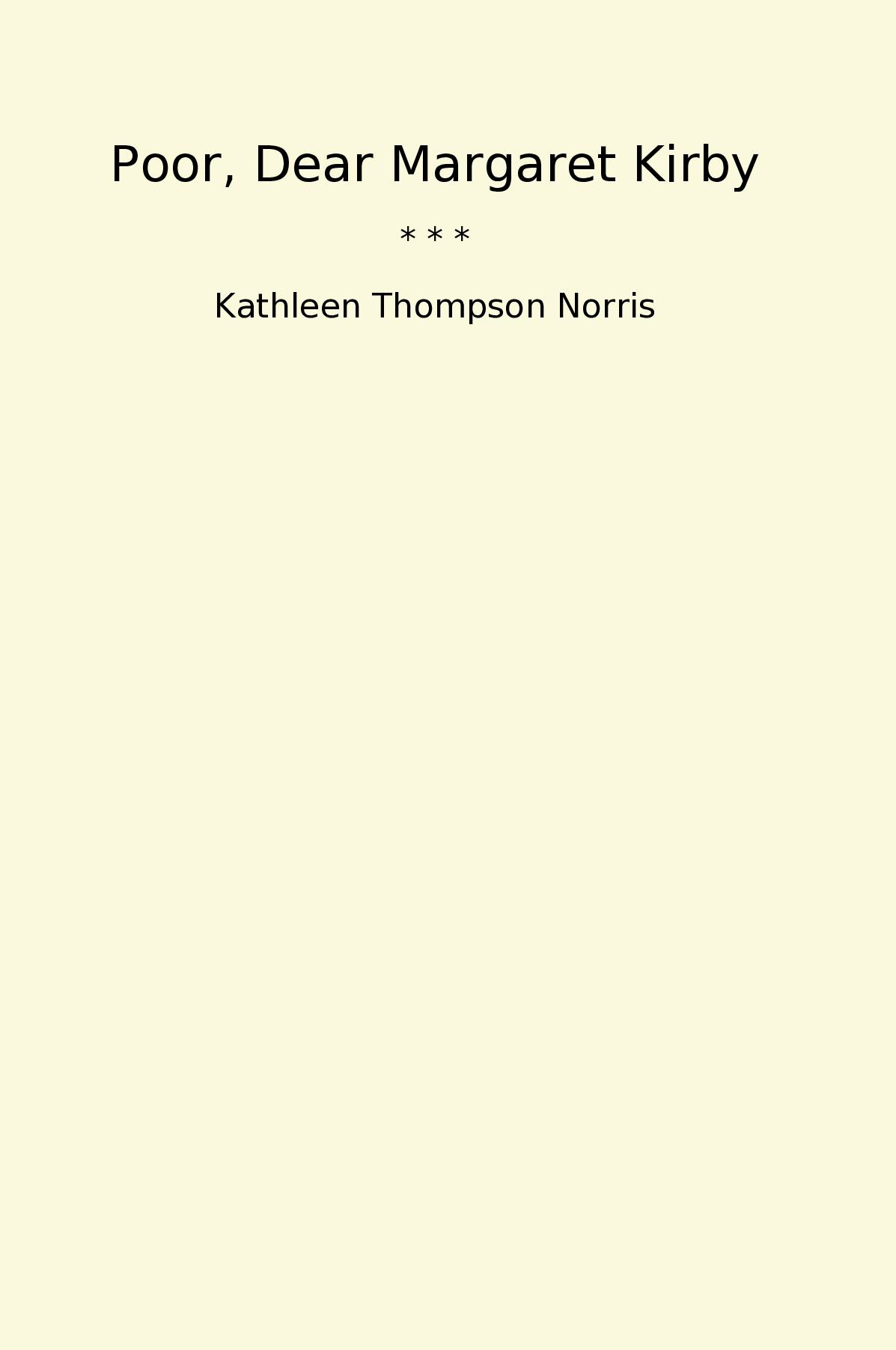 Poor, Dear Margaret Kirby