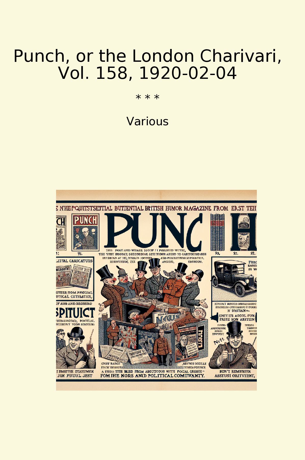 Punch, or the London Charivari, Vol. 158, 1920-02-04