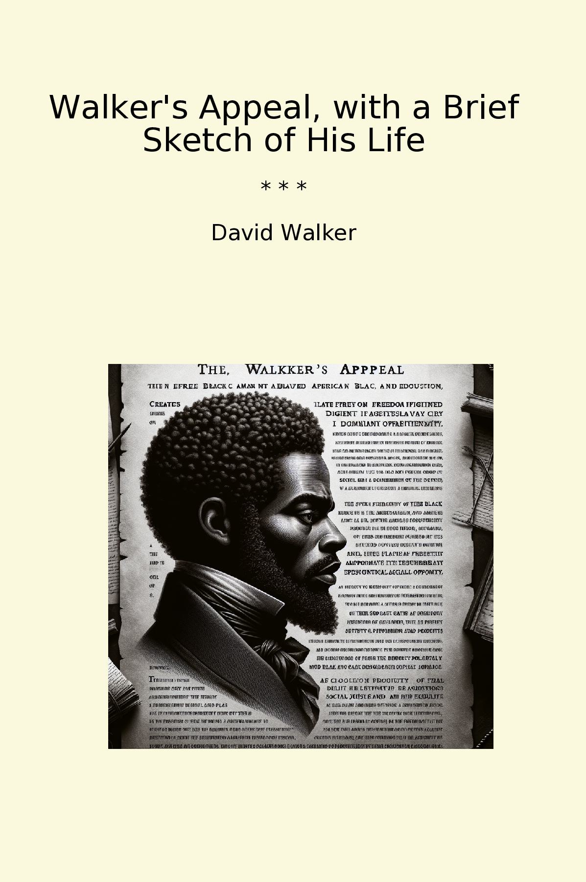 Walker's Appeal, with a Brief Sketch of His Life