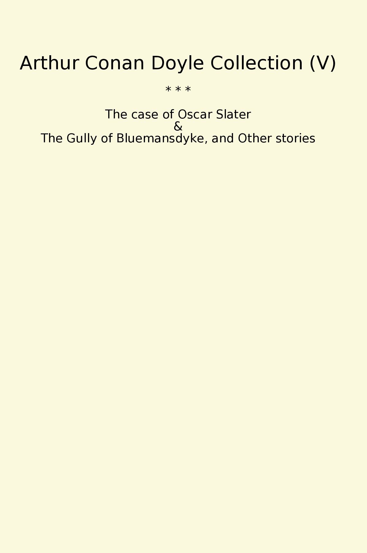 Arthur Conan Doyle Collection (V)