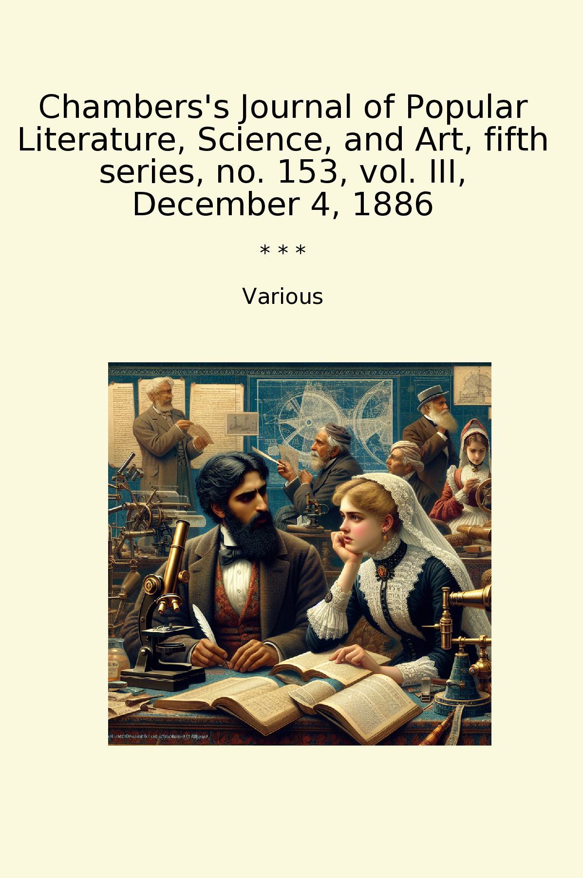 Chambers's Journal of Popular Literature, Science, and Art, fifth series, no. 153, vol. III, December 4, 1886