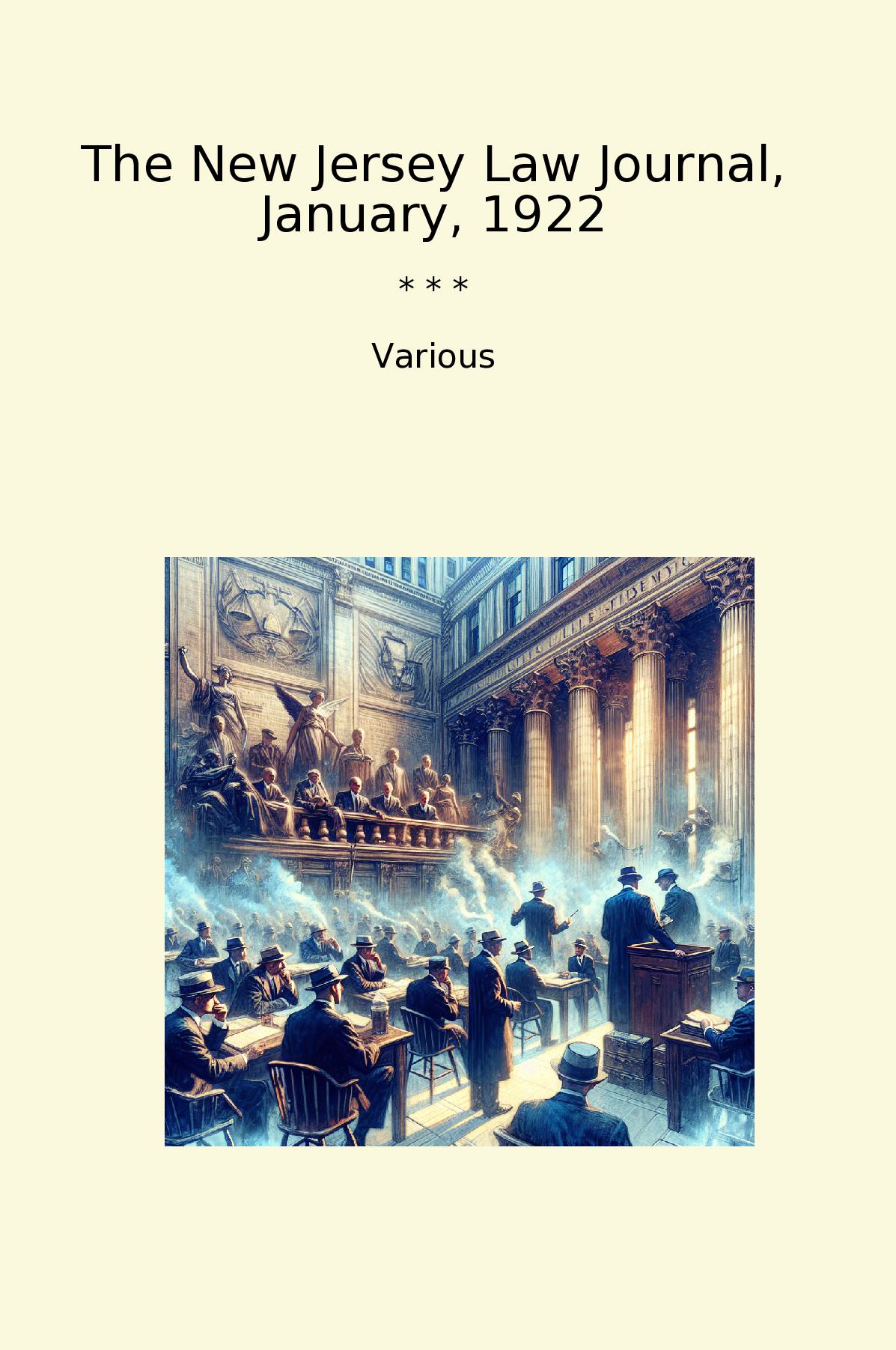 The New Jersey Law Journal, January, 1922