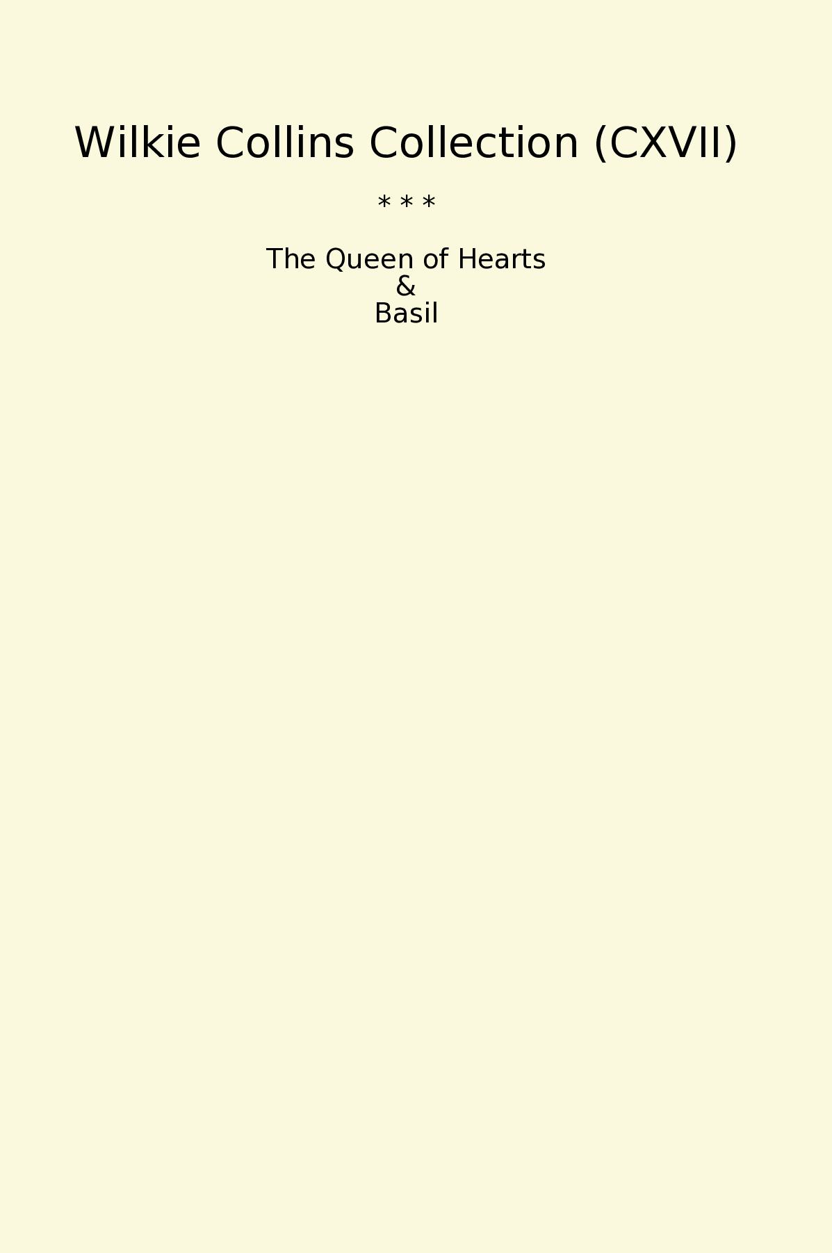 Wilkie Collins Collection (CXVII)