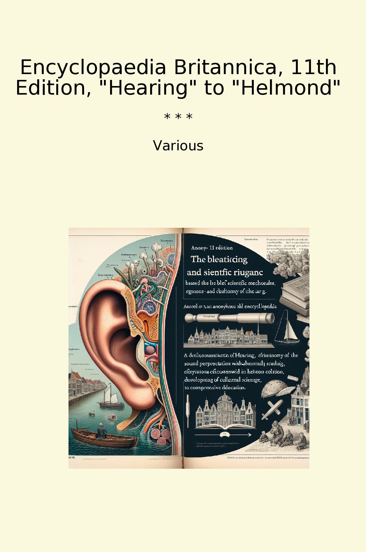 Encyclopaedia Britannica, 11th Edition, "Hearing" to "Helmond"