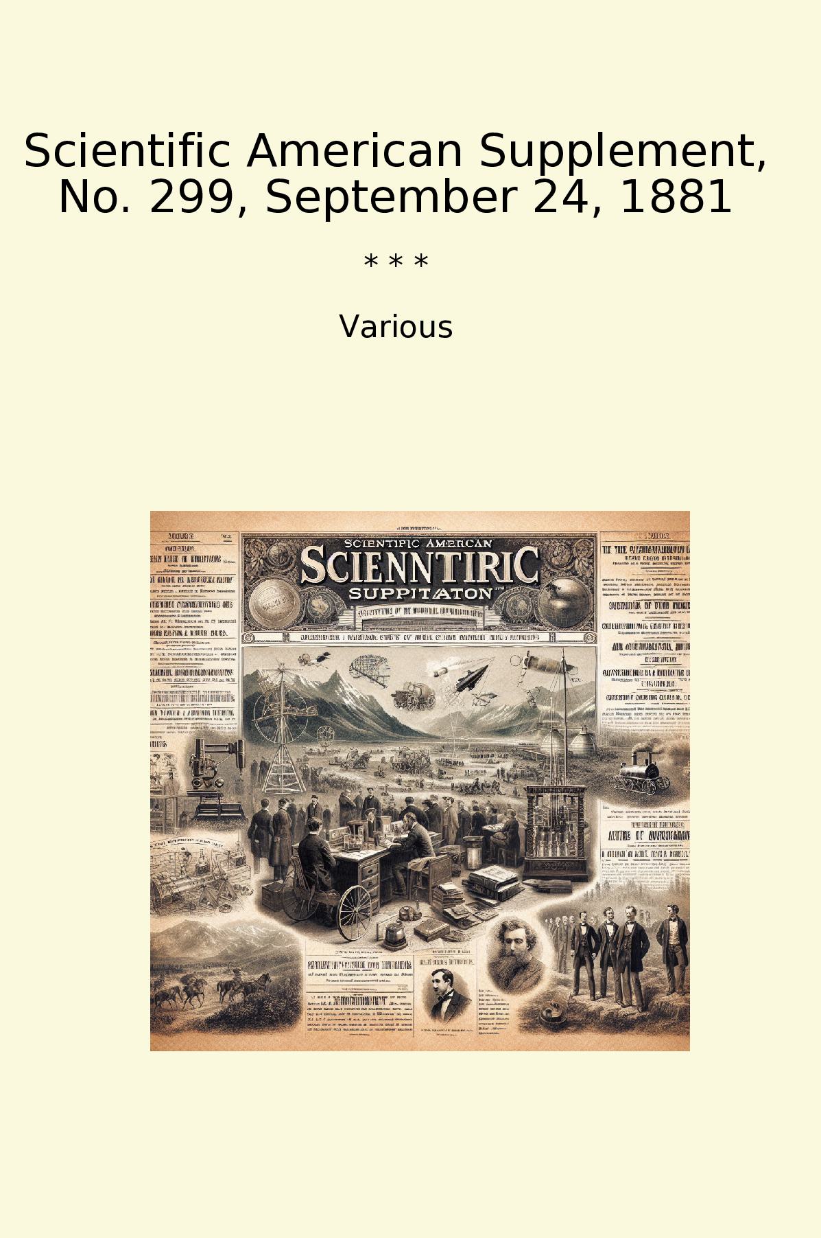 Scientific American Supplement, No. 299, September 24, 1881
