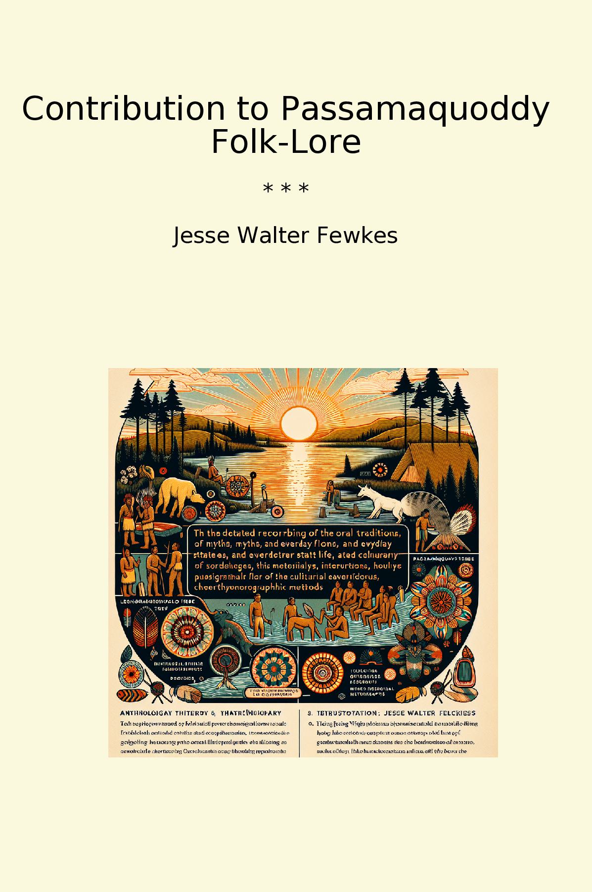 Contribution to Passamaquoddy Folk-Lore