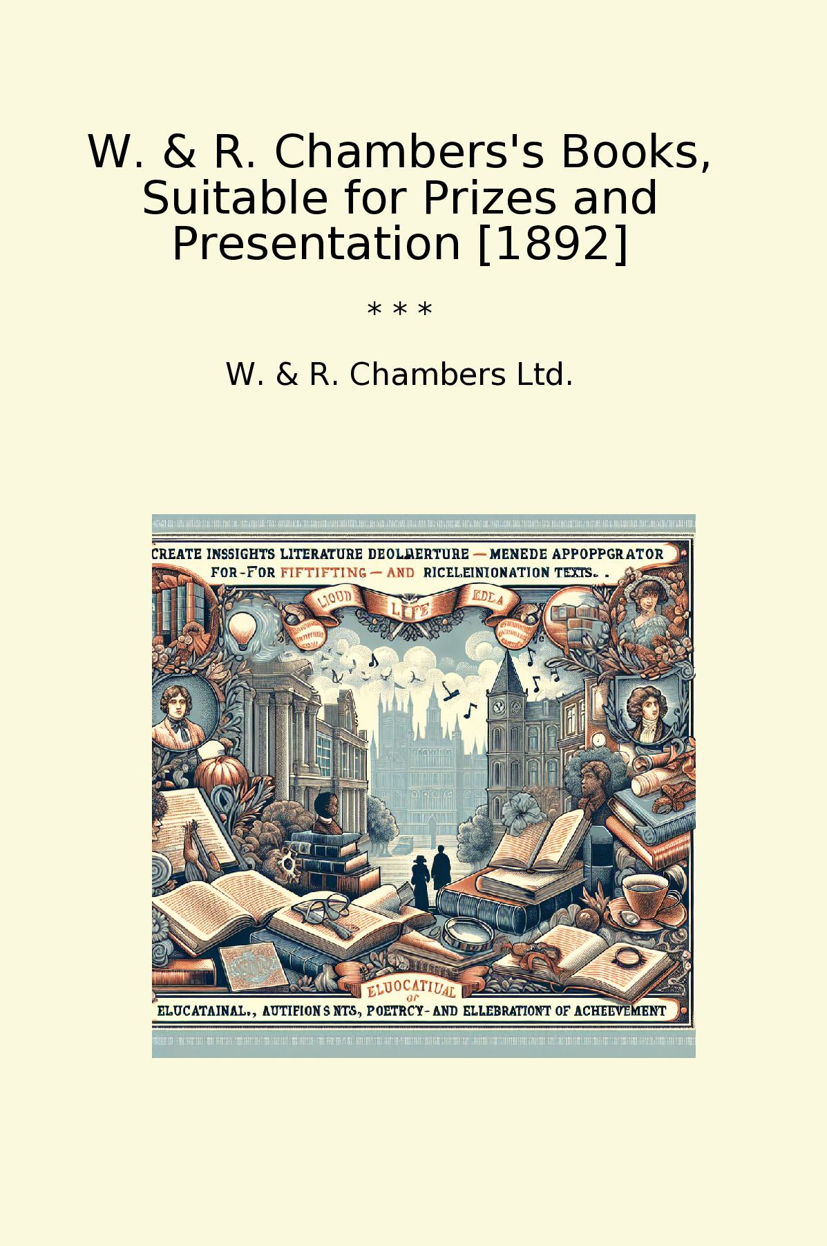 W. & R. Chambers's Books, Suitable for Prizes and Presentation [1892]