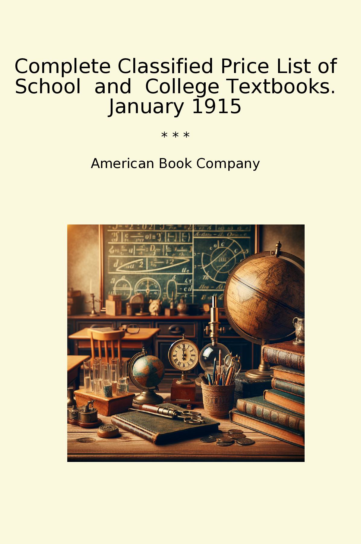 Complete Classified Price List of School  and  College Textbooks. January 1915