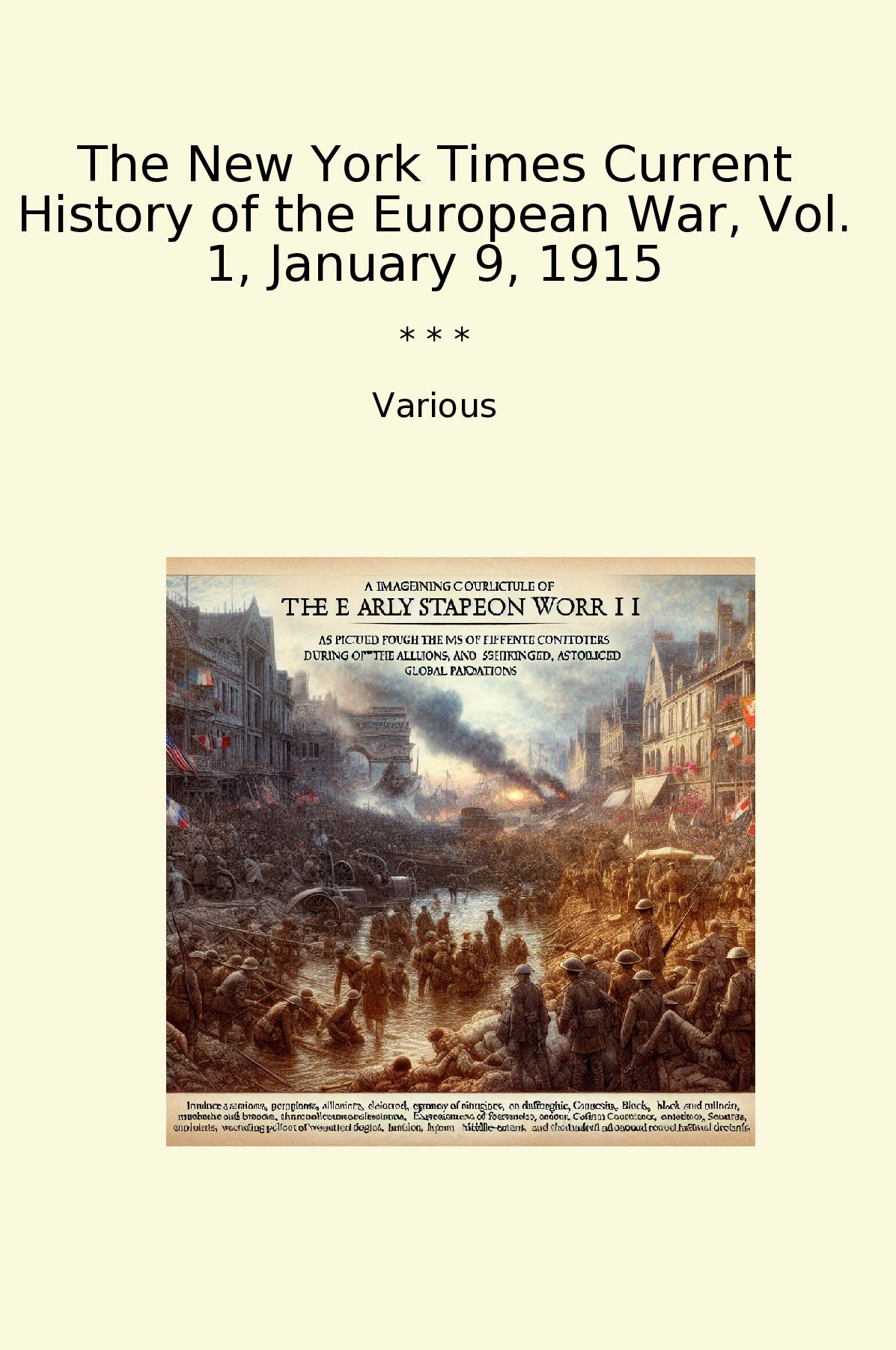 The New York Times Current History of the European War, Vol. 1, January 9, 1915