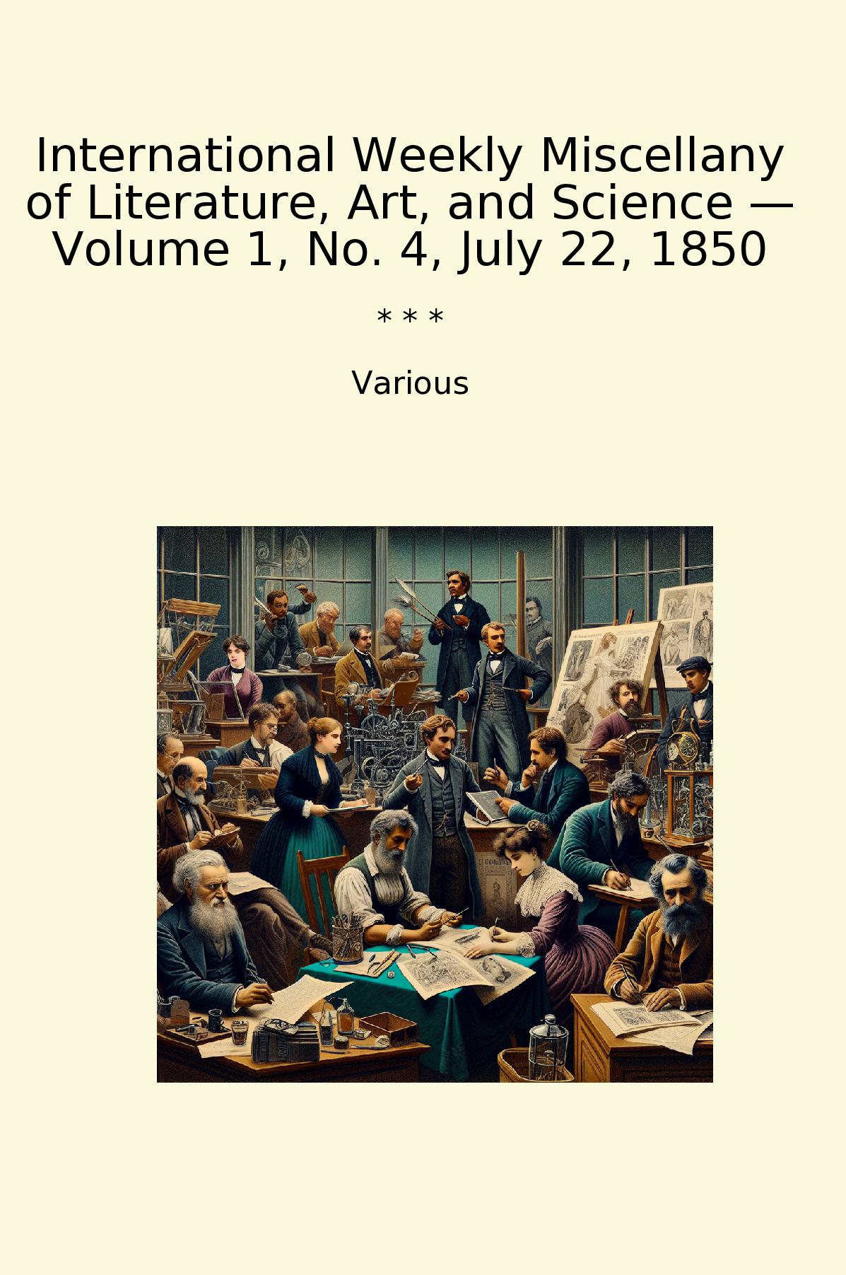 International Weekly Miscellany of Literature, Art, and Science — Volume 1, No. 4, July 22, 1850