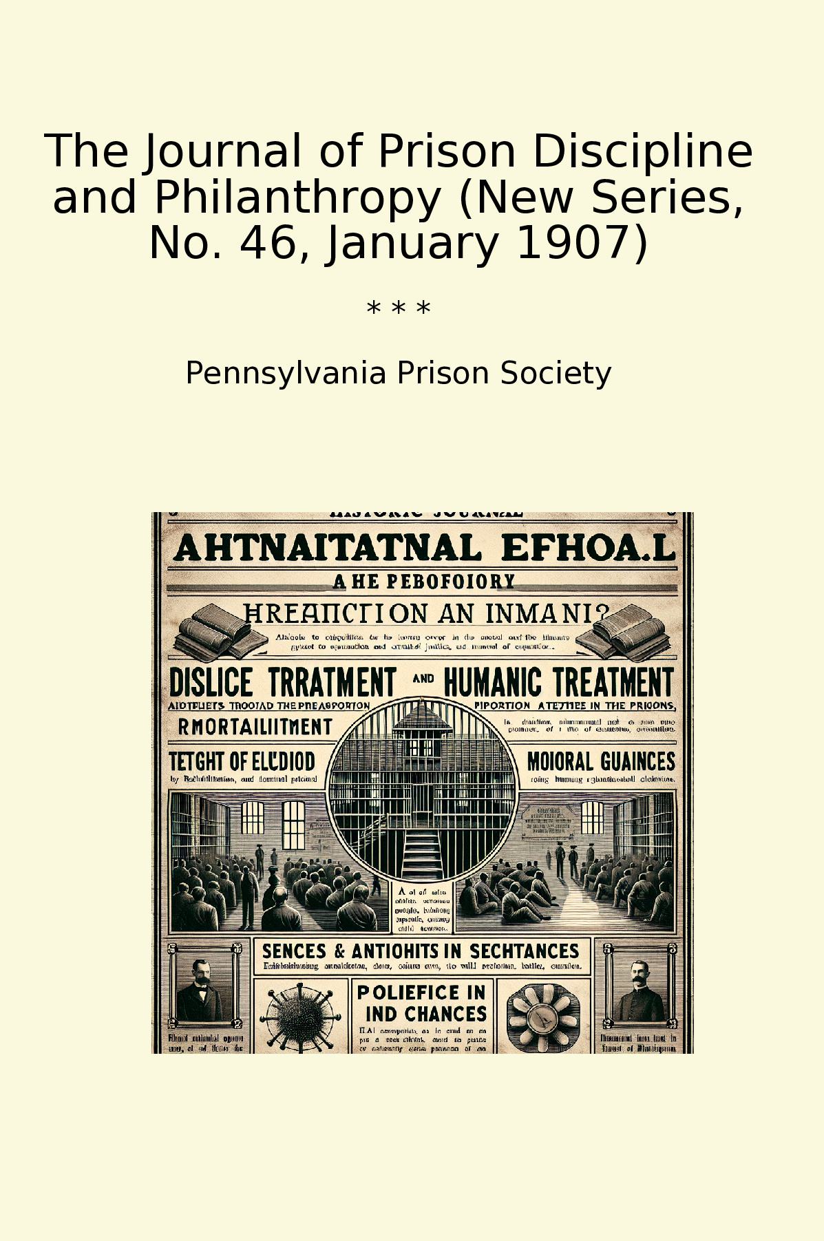 The Journal of Prison Discipline and Philanthropy (New Series, No. 46, January 1907)