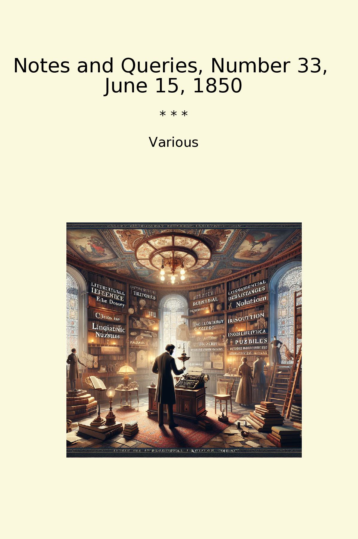 Notes and Queries, Number 33,  June 15, 1850