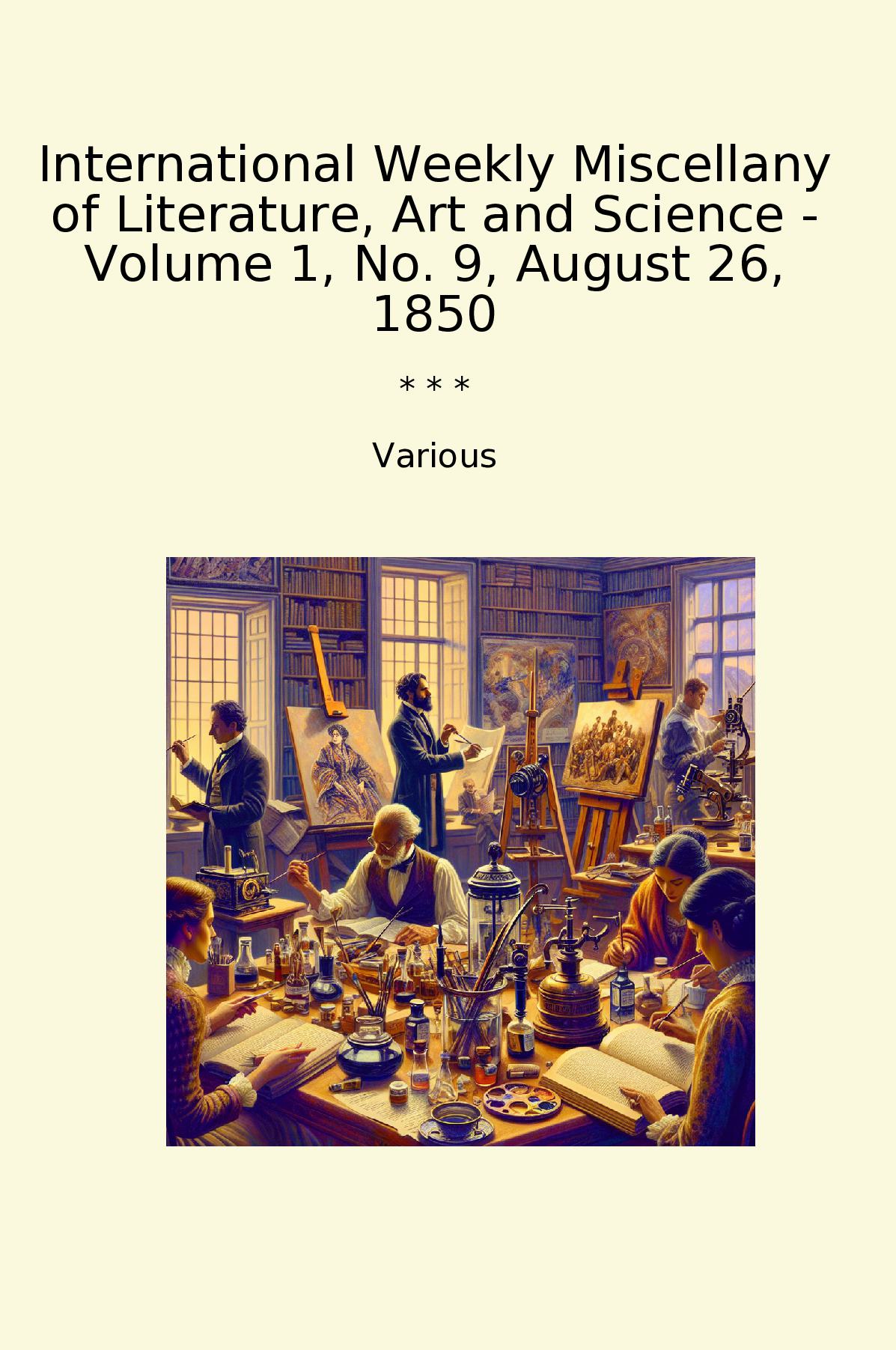 International Weekly Miscellany of Literature, Art and Science - Volume 1, No. 9, August 26, 1850