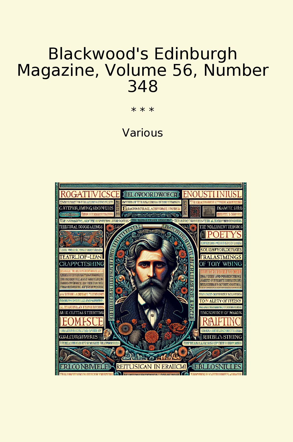 Blackwood's Edinburgh Magazine, Volume 56, Number 348