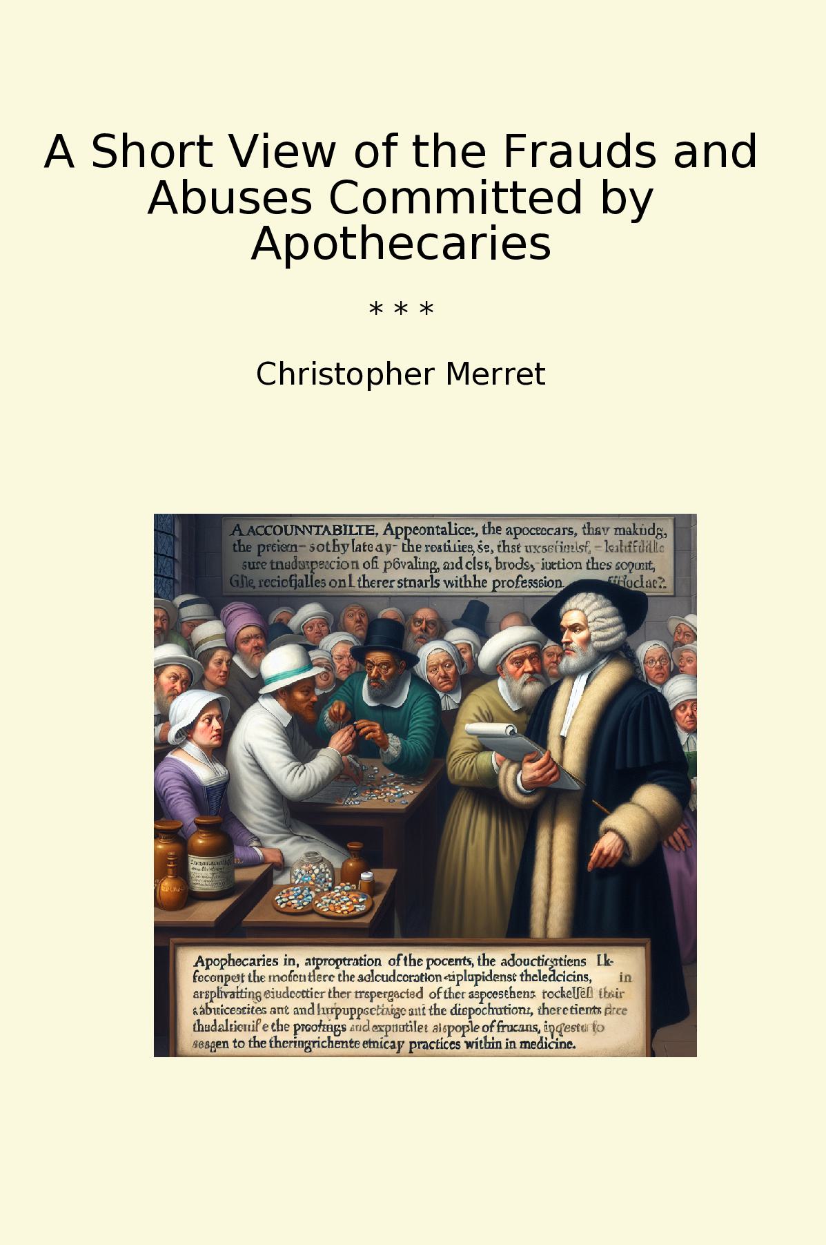 A Short View of the Frauds and Abuses Committed by Apothecaries