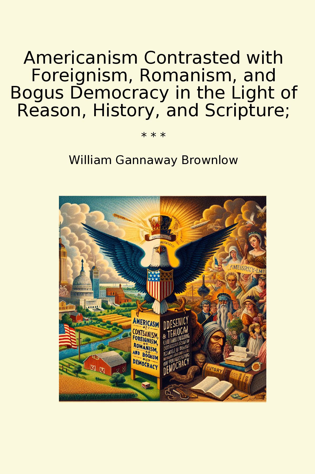 Americanism Contrasted with Foreignism, Romanism, and Bogus Democracy in the Light of Reason, History, and Scripture;