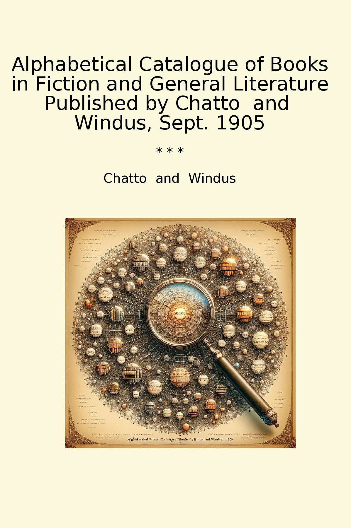 Alphabetical Catalogue of Books in Fiction and General Literature Published by Chatto  and  Windus, Sept. 1905