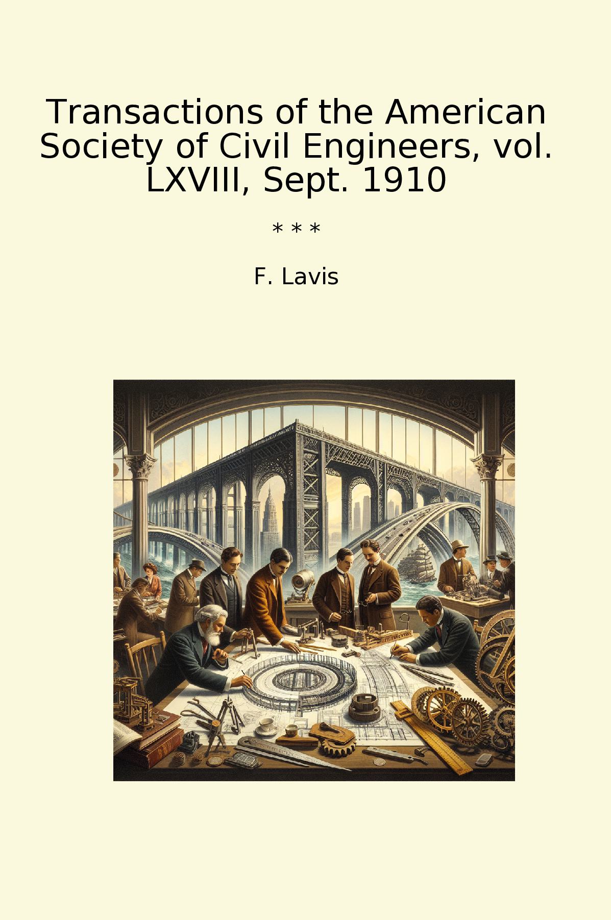 Transactions of the American Society of Civil Engineers, vol. LXVIII, Sept. 1910