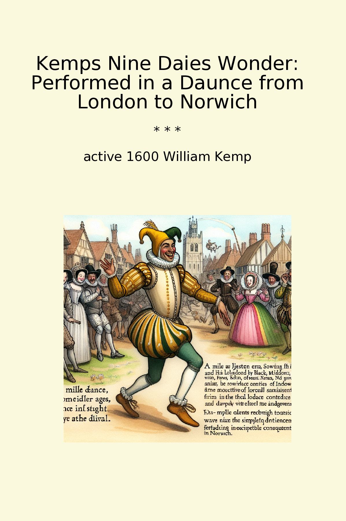 Kemps Nine Daies Wonder: Performed in a Daunce from London to Norwich